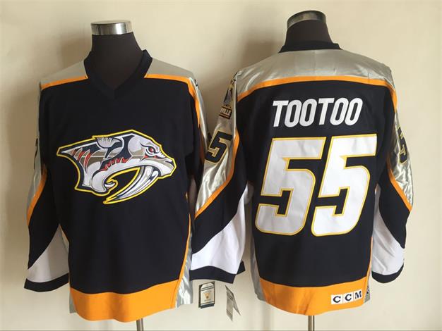 Predators 55 Jordin Tootoo Black CCM Jersey Predators 55 Jordin Tootoo Black CCM Jersey