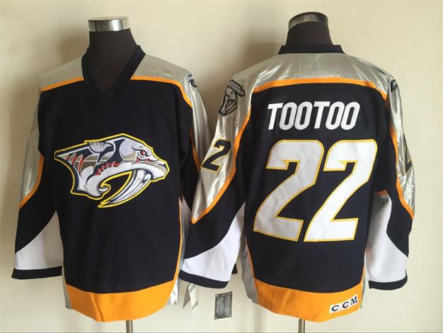 Predators 22 Jordin Tootoo Black CCM Jersey Predators 22 Jordin Tootoo Black CCM Jersey