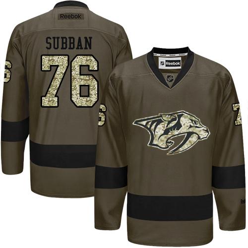 Predators #76 P.K Subban Green Salute to Service Stitched NHL Jersey Predators #76 P.K Subban Green Salute to Service Stitched NHL Jersey