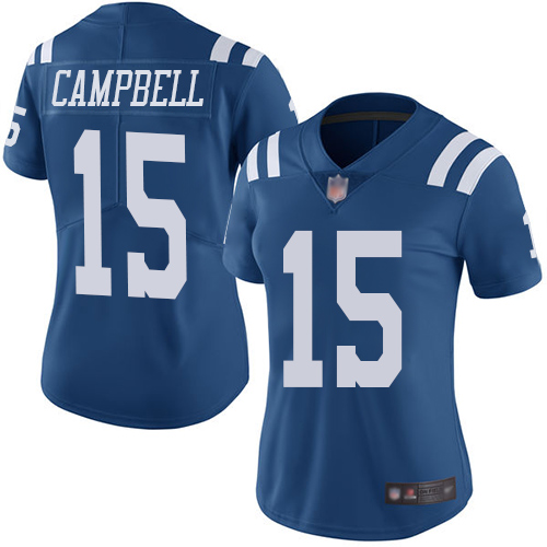 Colts #15 Parris Campbell Royal Blue Women's Stitched Football Limited Rush Jersey Colts #15 Parris Campbell Royal Blue Women's Stitched Football Limited Rush Jersey