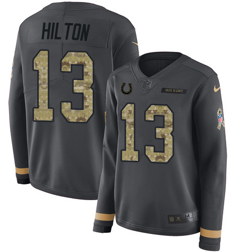 Nike Colts #13 T.Y. Hilton Anthracite Salute to Service Women's Stitched Nike Colts #13 T.Y. Hilton Anthracite Salute to Service Women's Stitched