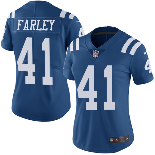 Nike Colts #41 Matthias Farley Royal Blue Team Color Women's Stitched NFL Vapor Untouchable Limited Jersey Nike Colts #41 Matthias Farley Royal Blue Team Color Women's Stitched NFL Vapor Untouchable Limited Jersey