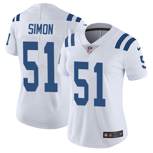 Nike Colts #51 John Simon White Women's Stitched NFL Vapor Untouchable Limited Jersey Nike Colts #51 John Simon White Women's Stitched NFL Vapor Untouchable Limited Jersey