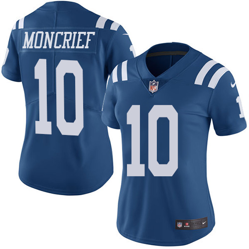 Nike Colts #10 Donte Moncrief Royal Blue Women's Stitched NFL Limited Rush Jersey Nike Colts #10 Donte Moncrief Royal Blue Women's Stitched NFL Limited Rush Jersey