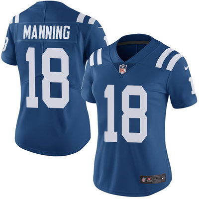 Nike Colts #18 Peyton Manning Royal Blue Team Color Women's Stitched NFL Vapor Untouchable Limited Jersey Nike Colts #18 Peyton Manning Royal Blue Team Color Women's Stitched NFL Vapor Untouchable Limited Jersey