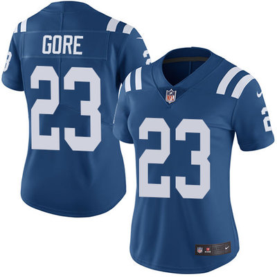 Nike Colts #23 Frank Gore Royal Blue Team Color Women's Stitched NFL Vapor Untouchable Limited Jersey Nike Colts #23 Frank Gore Royal Blue Team Color Women's Stitched NFL Vapor Untouchable Limited Jersey