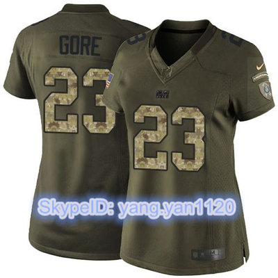 Nike Colts #23 Frank Gore Green Women's Stitched NFL Limited Salute to Service Jersey
