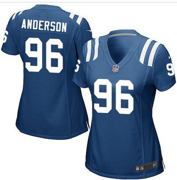Women Nike Colts #96 Henry Anderson Royal Blue Team Color Stitched NFL Elite Jersey Women Nike Colts #96 Henry Anderson Royal Blue Team Color Stitched NFL Elite Jersey
