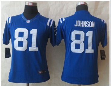 Women New Colts #81 Andre Johnson Royal Blue Team Color Stitched NFL Limited Jersey Women New Colts #81 Andre Johnson Royal Blue Team Color Stitched NFL Limited Jersey
