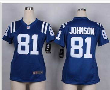 Women New Colts #81 Andre Johnson Royal Blue Team Color Stitched NFL Elite Jersey Women New Colts #81 Andre Johnson Royal Blue Team Color Stitched NFL Elite Jersey