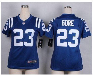 Women New Colts #23 Frank Gore Royal Blue Team Color Stitched NFL Elite Jersey Women New Colts #23 Frank Gore Royal Blue Team Color Stitched NFL Elite Jersey