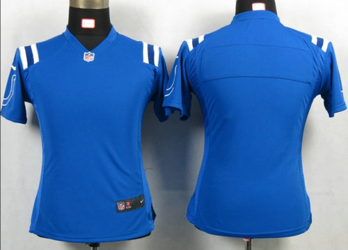 Womens NEW Indianapolis Colts Blank Blue Portrait Fashion Game Jerseys