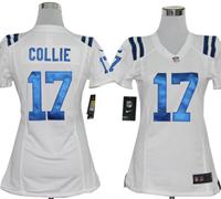 Women's Nike Indianapolis Colts 17 Austin Collie White Jerseys