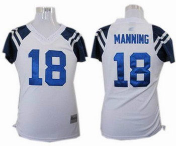 Indianapolis Colts 18 Colts P.Manning Women s Field Flirt Fashion Jerseys white