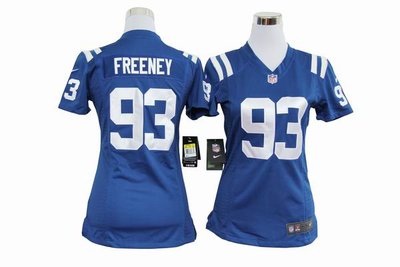 Women Nike Indianapolis Colts 93 Dwight Freeney Blue Jerseys