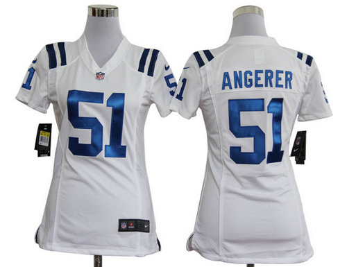 Women Nike NFL Indianapolis Colts 51 Pat Angerer White Jerseys