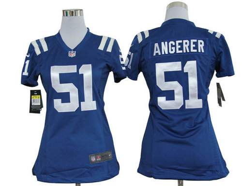 Women Nike NFL Indianapolis Colts 51 Pat Angerer Blue Jerseys