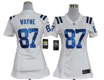 Women Nike NFL Indianapolis Colts 87 Reggie Wayne White Jerseys