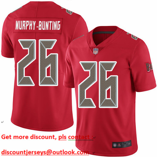 Buccaneers #26 Sean Murphy-Bunting Red Youth Stitched Football Limited Rush Jersey