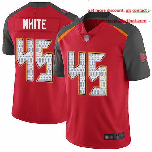 Buccaneers #45 Devin White Red Team Color Youth Stitched Football Vapor Untouchable Limited Jersey
