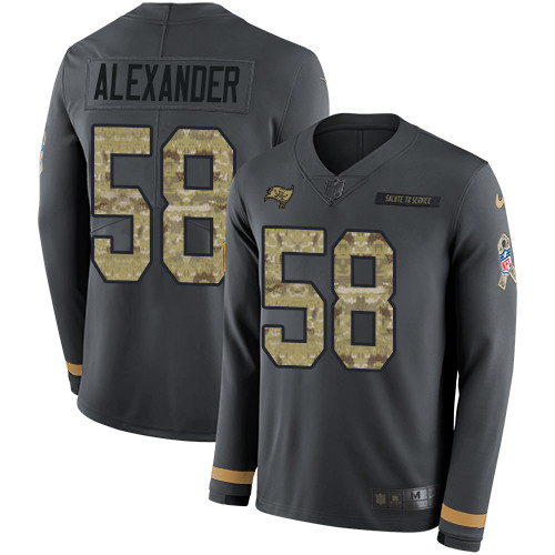 Nike Buccaneers #58 Kwon Alexander Anthracite Salute to Service Youth