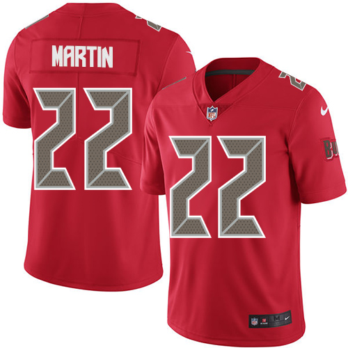 Nike Buccaneers #22 Doug Martin Red Youth Stitched NFL Limited Rush Jersey