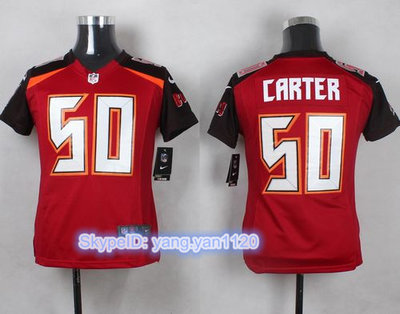 Nike Buccaneers #50 Bruce Carter Red Team Color Youth Stitched NFL New Elite Jersey