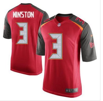 Youth New Tampa Bay Buccaneers #3 Jameis Winston Red Team Color Stitched NFL New Elite jersey