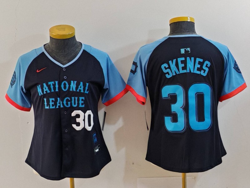 Women's National League #30 Paul Skenes Navy 2024 All-Star Limited Stitched Baseball Jersey(Run Small) 7 Women's National League #30 Paul Skenes Navy 2024 All-Star Limited Stitched Baseball Jersey(Run Small) 7