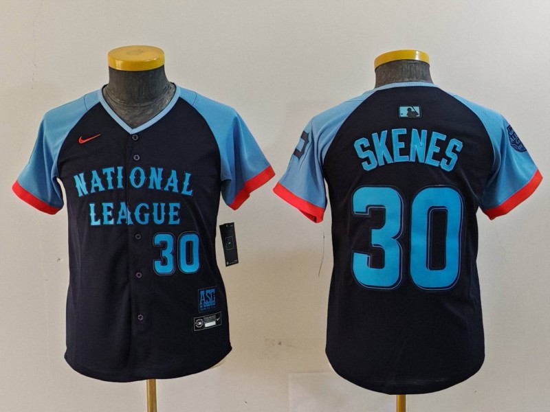 Youth National League #30 Paul Skenes Navy 2024 All-Star Limited Stitched Baseball Jersey 2 Youth National League #30 Paul Skenes Navy 2024 All-Star Limited Stitched Baseball Jersey 2
