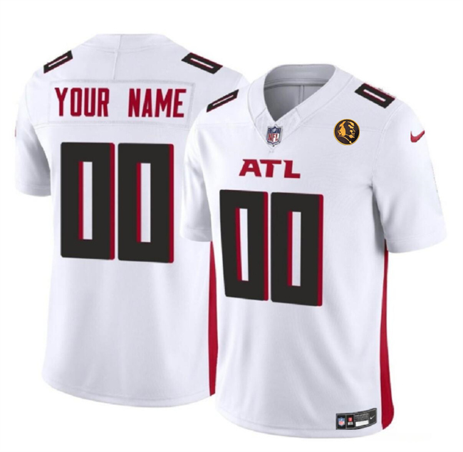 Men's Atlanta Falcons Active Player Custom White 2023 F.U.S.E. With John Madden Patch Vapor Limited Stitched Football Jersey Men's Atlanta Falcons Active Player Custom White 2023 F.U.S.E. With John Madden Patch Vapor Limited Stitched Football Jersey