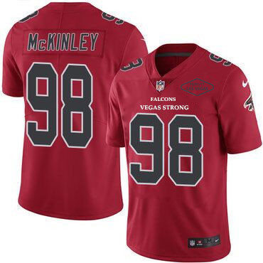 Nike Falcons Red Men's CustomizedStitched NFL Limited Rush Jersey