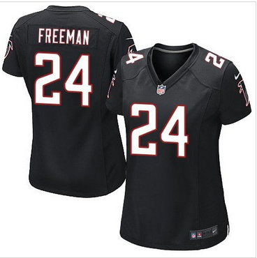 Women Nike Falcons #24 Devonta Freeman Black Alternate Stitched NFL Elite Jersey Women Nike Falcons #24 Devonta Freeman Black Alternate Stitched NFL Elite Jersey