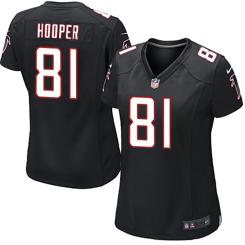 Nike Falcons #81 Austin Hooper Black Alternate Women's Stitched NFL Elite Jersey Nike Falcons #81 Austin Hooper Black Alternate Women's Stitched NFL Elite Jersey