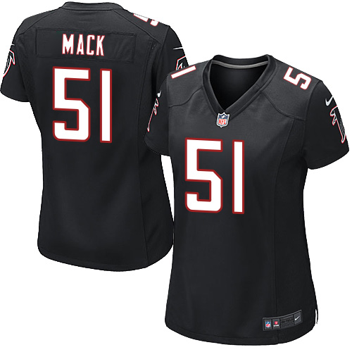 Nike Falcons #51 Alex Mack Black Alternate Women's Stitched NFL Elite Jersey Nike Falcons #51 Alex Mack Black Alternate Women's Stitched NFL Elite Jersey