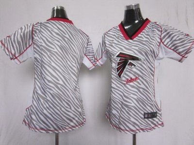 Women NEW Atlanta Falcons Blank FEM FAN Zebra New NFL Jerseys