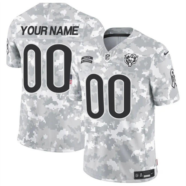 Men's Chicago Bears Active Player Custom 2024 F.U.S.E Arctic Camo Salute To Service Limited Stitched Football Jersey Men's Chicago Bears Active Player Custom 2024 F.U.S.E Arctic Camo Salute To Service Limited Stitched Football Jersey