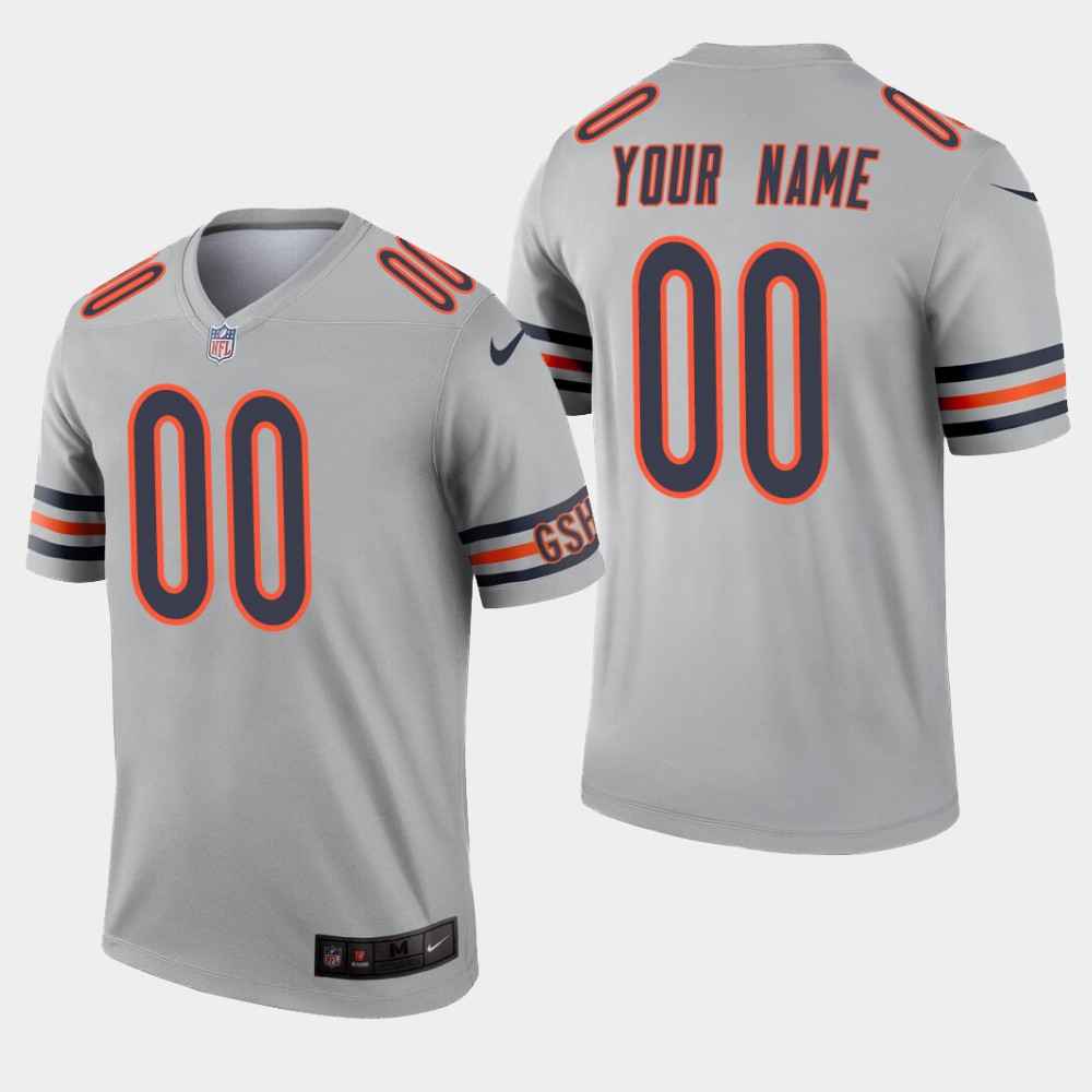 Chicago Bears #00 Custom Inverted Legend Silver Jersey Chicago Bears #00 Custom Inverted Legend Silver Jersey