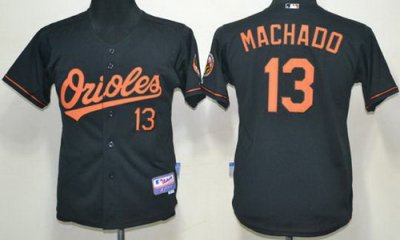 Kids Baltimore Orioles 13 Manny Machado Black Cool Base MLB Jerseys Kids Baltimore Orioles 13 Manny Machado Black Cool Base MLB Jerseys