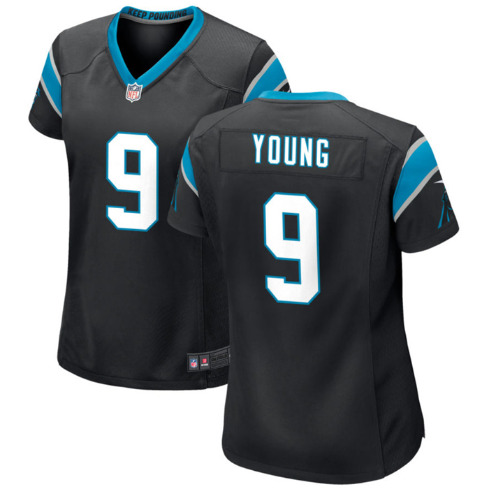 Women's Carolina Panthers #9 Bryce Young Black 2023 Draft Stitched Game Jersey(Run Small) Women's Carolina Panthers #9 Bryce Young Black 2023 Draft Stitched Game Jersey(Run Small)