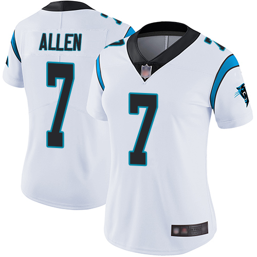 Panthers #7 Kyle Allen White Women's Stitched Football Vapor Untouchable Limited Jersey Panthers #7 Kyle Allen White Women's Stitched Football Vapor Untouchable Limited Jersey