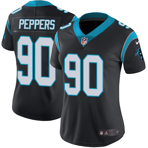 Nike Panthers #90 Julius Peppers Black Team Color Women's Stitched NFL Vapor Untouchable Limited Jersey Nike Panthers #90 Julius Peppers Black Team Color Women's Stitched NFL Vapor Untouchable Limited Jersey