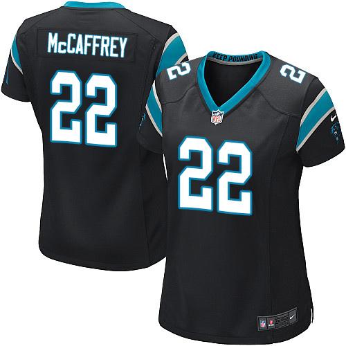 Nike Panthers #22 Christian McCaffrey Black Team Color Women's Stitched NFL Elite Jersey Nike Panthers #22 Christian McCaffrey Black Team Color Women's Stitched NFL Elite Jersey