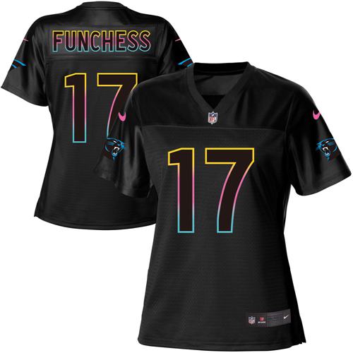 Nike Panthers #17 Devin Funchess Black Women's NFL Fashion Game Jersey Nike Panthers #17 Devin Funchess Black Women's NFL Fashion Game Jersey