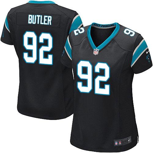Nike Panthers #92 Vernon Butler Black Team Color Women's Stitched NFL Elite Jersey Nike Panthers #92 Vernon Butler Black Team Color Women's Stitched NFL Elite Jersey