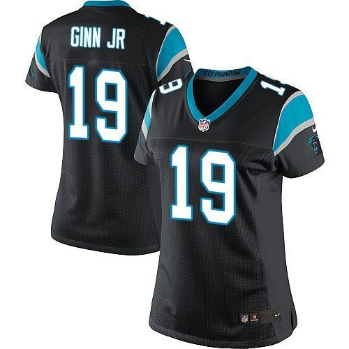 Nike Panthers #19 Ted Ginn Jr Black Team Color Women's Stitched NFL Elite Jersey Nike Panthers #19 Ted Ginn Jr Black Team Color Women's Stitched NFL Elite Jersey