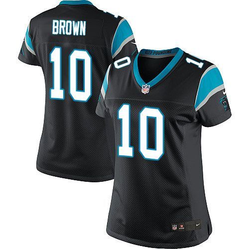 Nike Panthers #10 Corey Brown Black Team Color Women's Stitched NFL Elite Jersey Nike Panthers #10 Corey Brown Black Team Color Women's Stitched NFL Elite Jersey