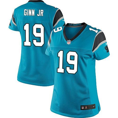 Nike Panthers #19 Ted Ginn Jr Blue Alternate Women's Stitched NFL Elite Jersey Nike Panthers #19 Ted Ginn Jr Blue Alternate Women's Stitched NFL Elite Jersey