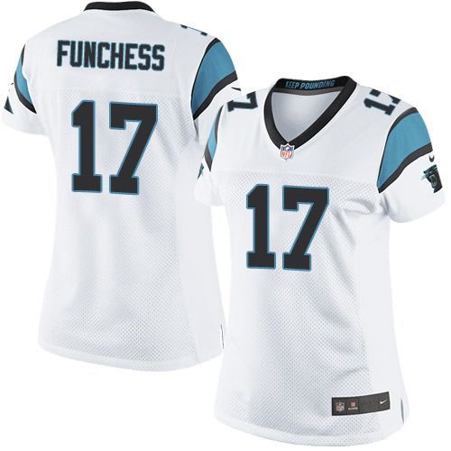 Nike Panthers #17 Devin Funchess White Women's Stitched NFL Elite Jersey Nike Panthers #17 Devin Funchess White Women's Stitched NFL Elite Jersey