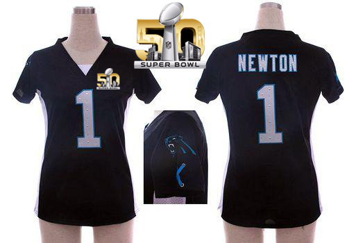 Nike Panthers #1 Cam Newton Black Team Color Draft Him Name & Number Top Super Bowl 50 Women's Stitched NFL Elite Jersey Nike Panthers #1 Cam Newton Black Team Color Draft Him Name & Number Top Super Bowl 50 Women's Stitched NFL Elite Jersey